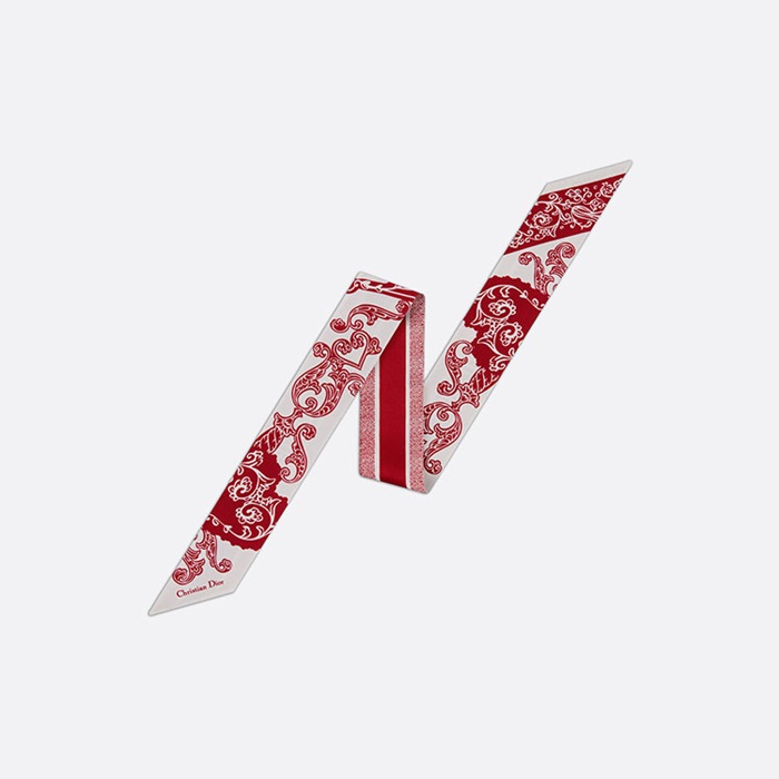 ディオールレディースレッドシルクニットc325