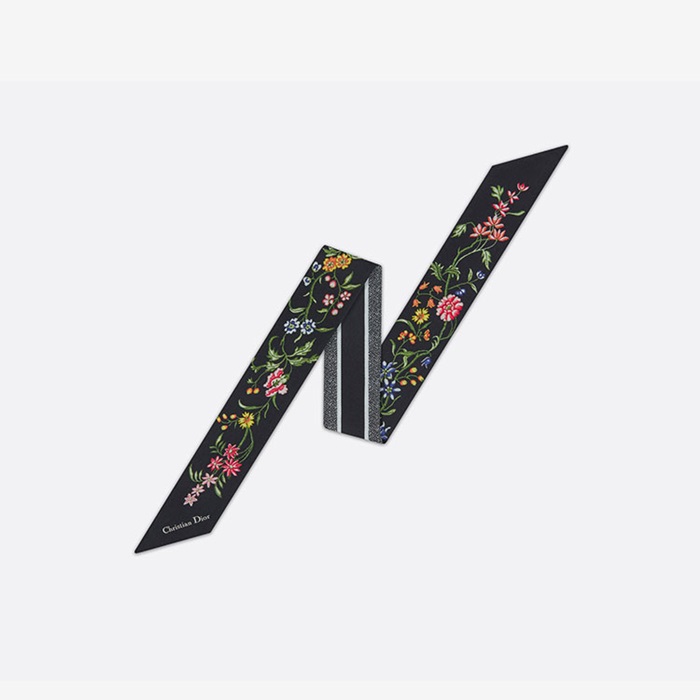 ディオールレディースブラックマルチシルクニットc332