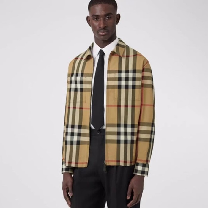 バーバリーメンズベージュジップアップジャケットu319