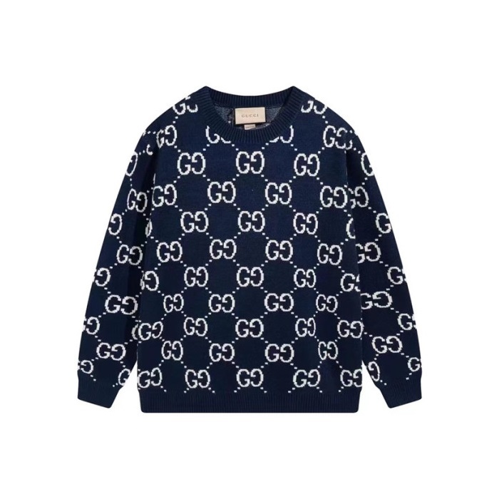 グッチメンズネイビークルーネックセーターu1025