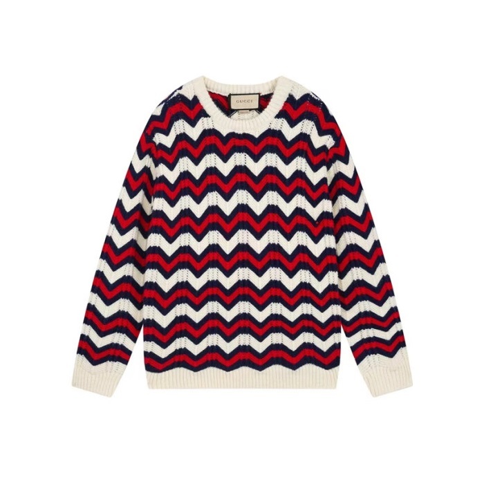 グッチメンズホワイトクルーネックセーターu1027