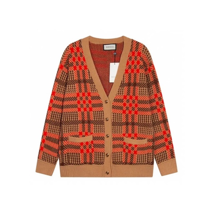 グッチメンズキャメルネックカーディガンu1028