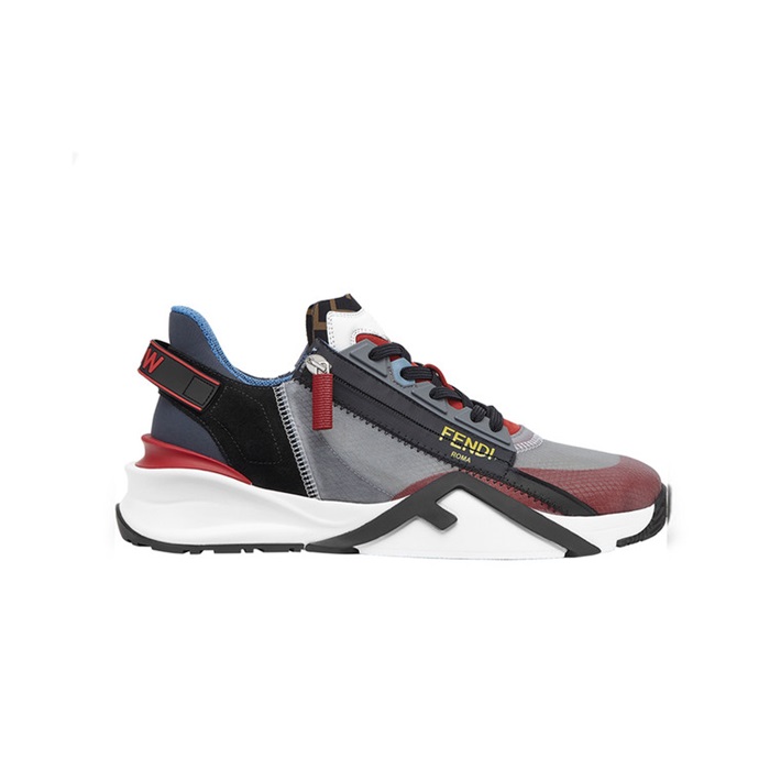 펜디플로우レッド나일론로우탑스니커즈e508