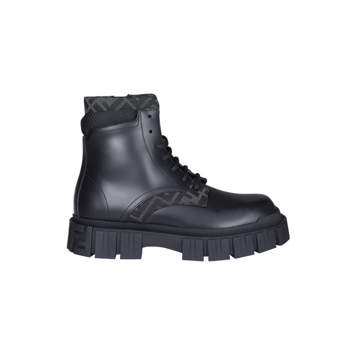 ェンディメンズフォースブラックのレザーアンケルブーツe518