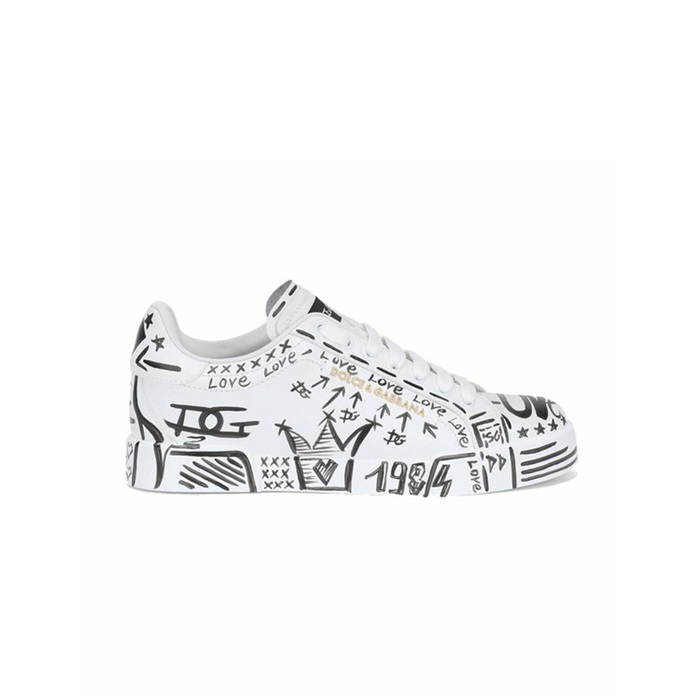 ドルチェ＆ガッバーナメンズハンドカーフスキンスニーカーl496