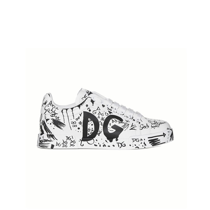 ドルチェ＆ガッバーナメンズプリントカーフスキンポルトフィーノスニーカーl497