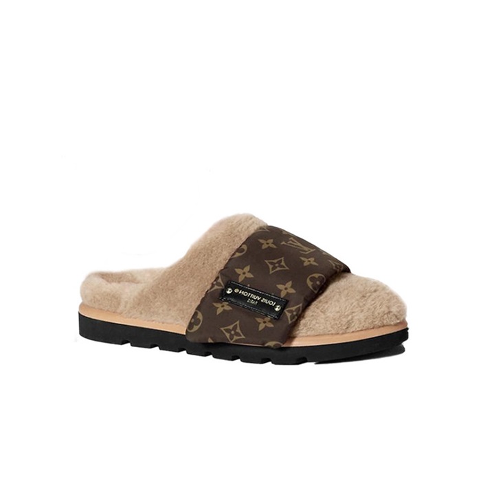 ルイヴィトンユニセックスシアリングスリッパフォローコンフォートミュール1M42v1957