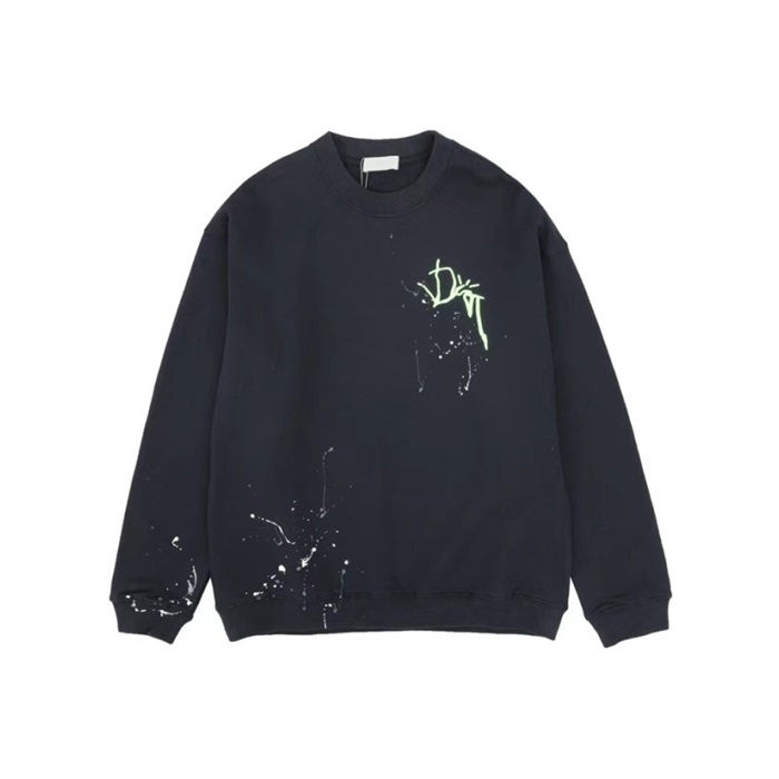 ディオールメンズクラシックブラック長袖Tシャツi728