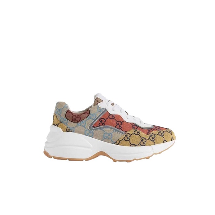 グッチユニセックスマルチカラーホワイトスニーカーu1053