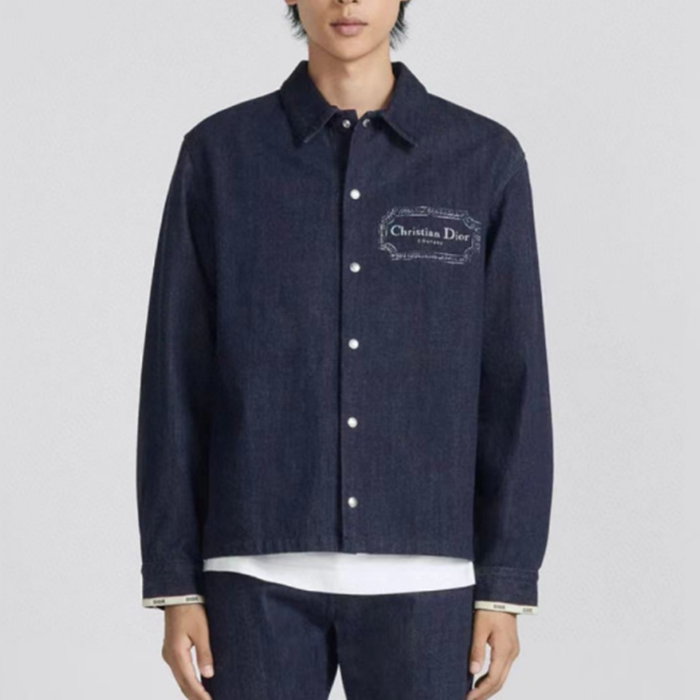 ディオールメンズネイビーデニムジャケットi763