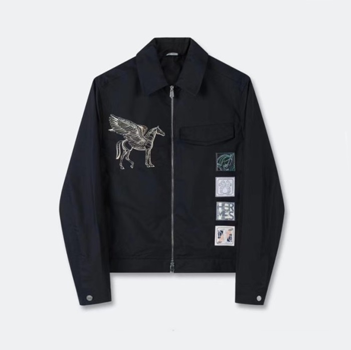 エルメスメンズブラックジャケットe400