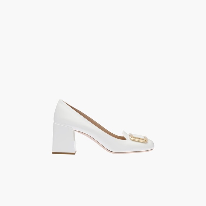 ミュウミュウレディースパテント"レザーパンプスヒールu317