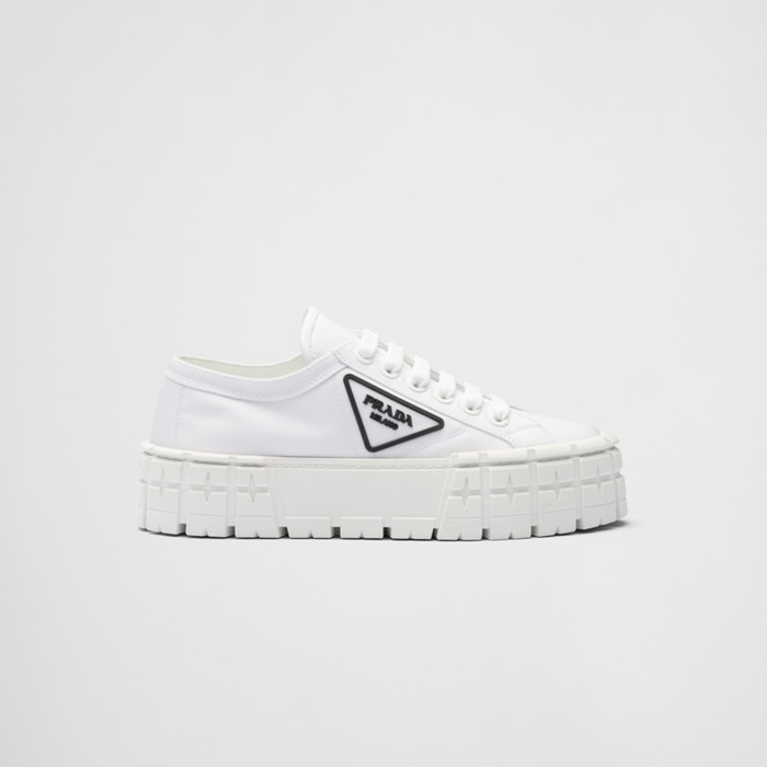 プラダレディースギャバジンプラットフォームスニーカーr764