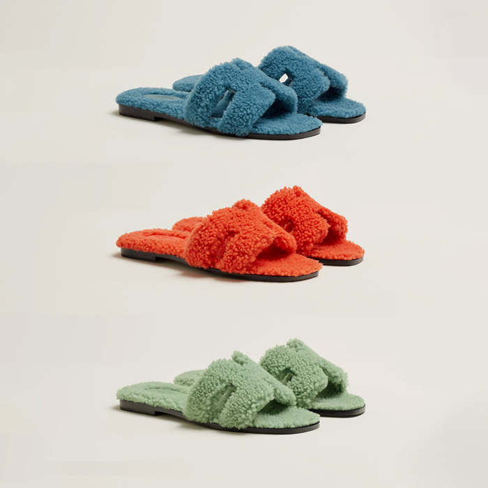 エルメスレディース羊毛シアリングスリッパH212178e401