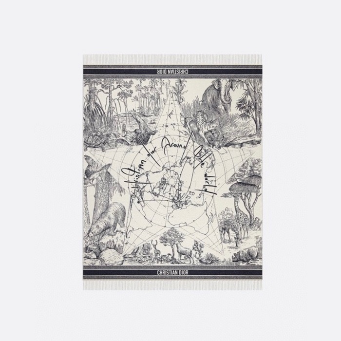 ディオールレディースブラックマフラーi784