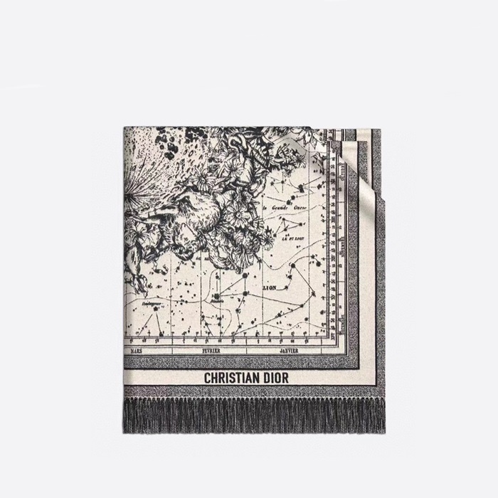 ディオールレディースネイビーマフラーi789