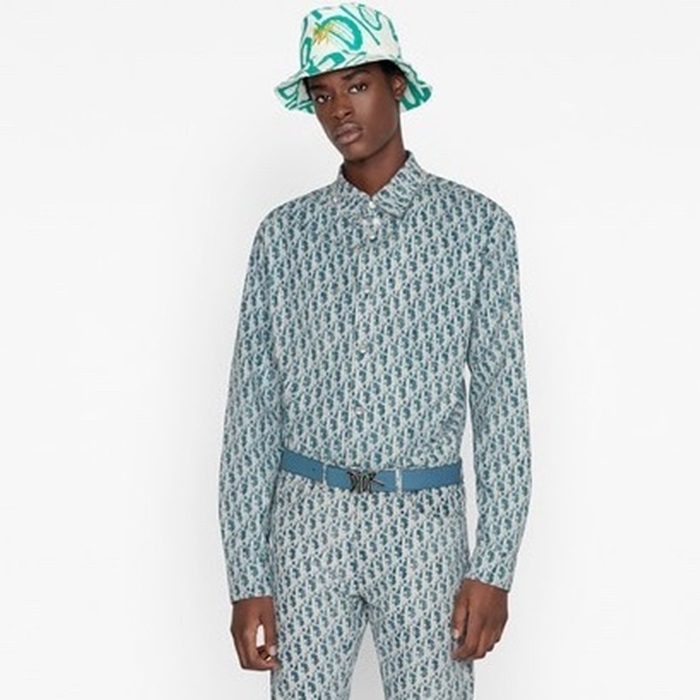 ディオールメンズカジュアルブルーシャツc792