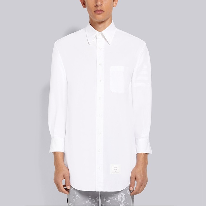 トムブラウンメンズホワイトシャツh97