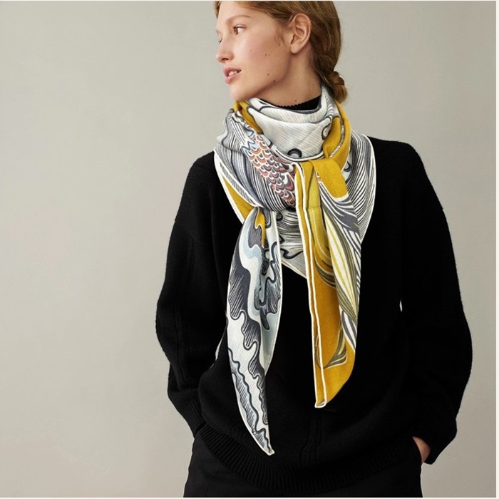 エルメスレディースイエローニットe433