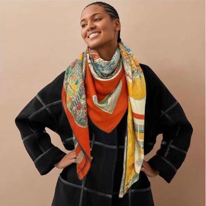 エルメスレディースオレンジニットe456