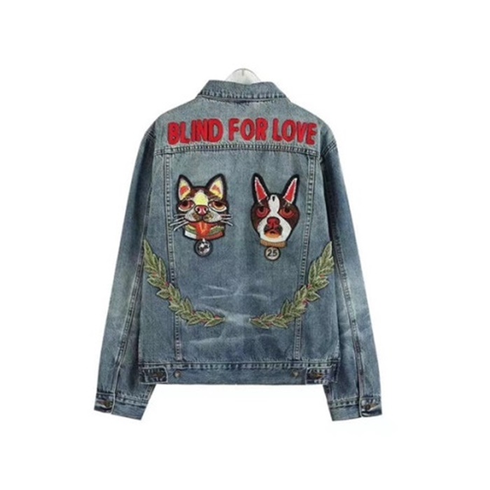 グッチメンズカジュアルブルーデニムジャケットu1094