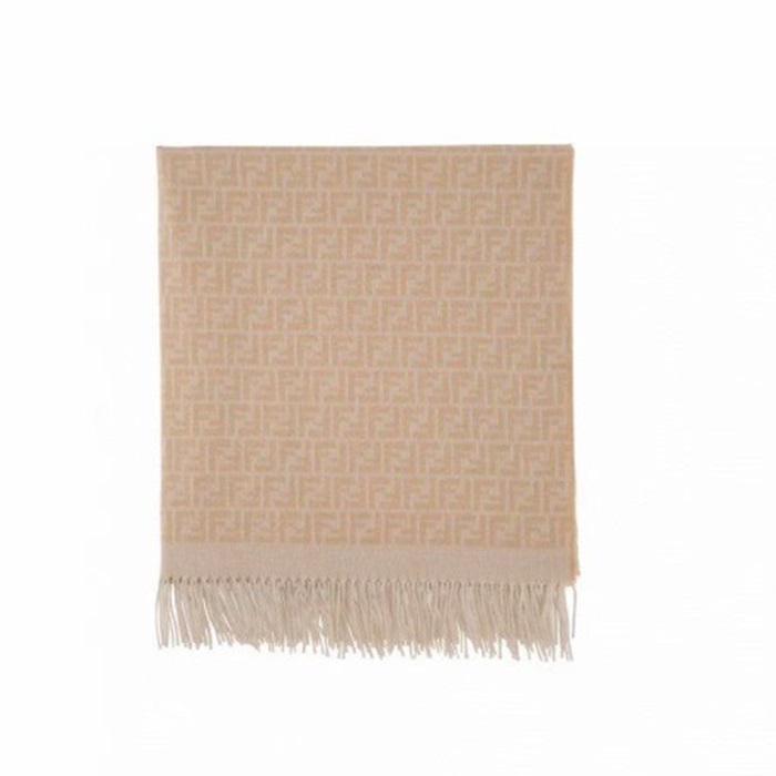 ェンディレディースベージュ両面マフラーe542