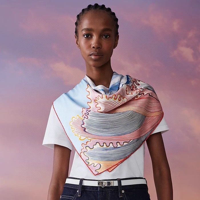 エルメスレディースピンクニットe477