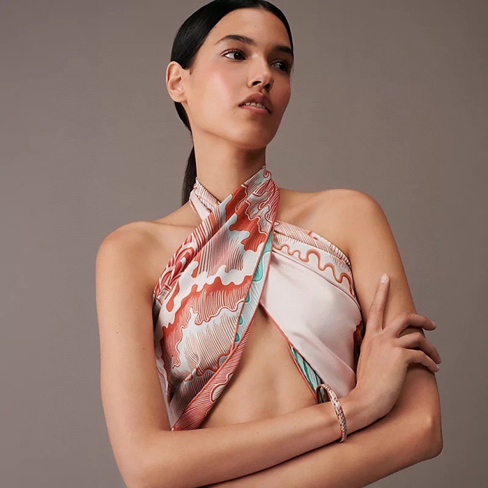 エルメスレディースピンクニットe478