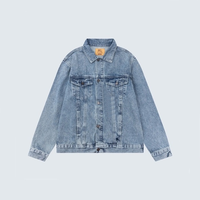 バーバリーメンズブルーデニムジャケットu318