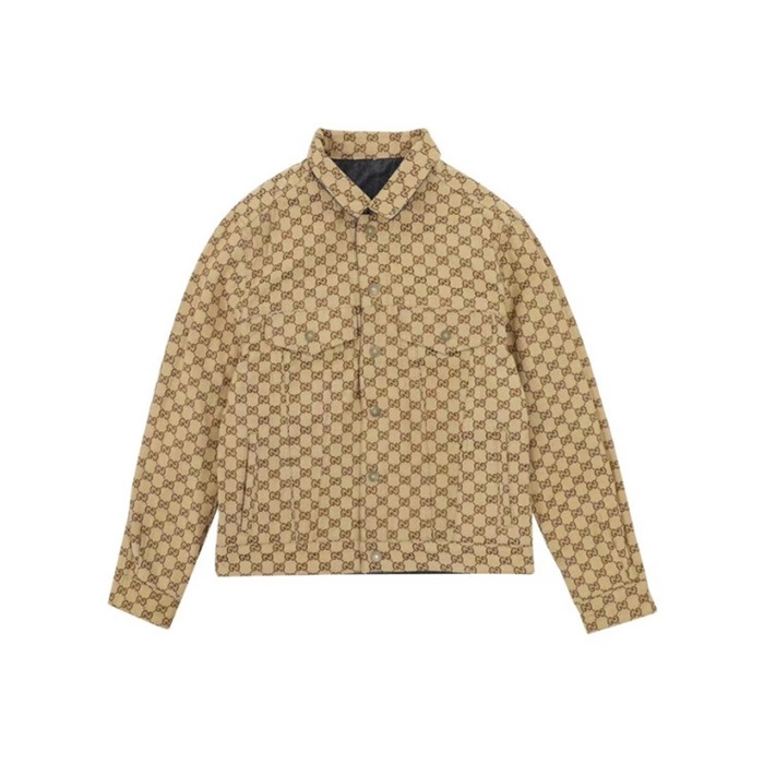 グッチメンズカジュアルキャメル両面ジャケットu1101