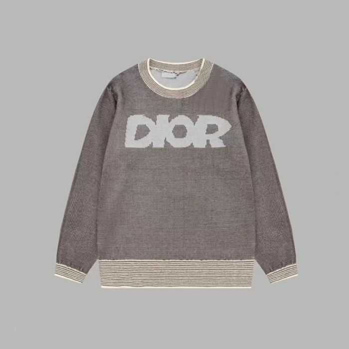 ディオールメンズグレークルーネックニットi800