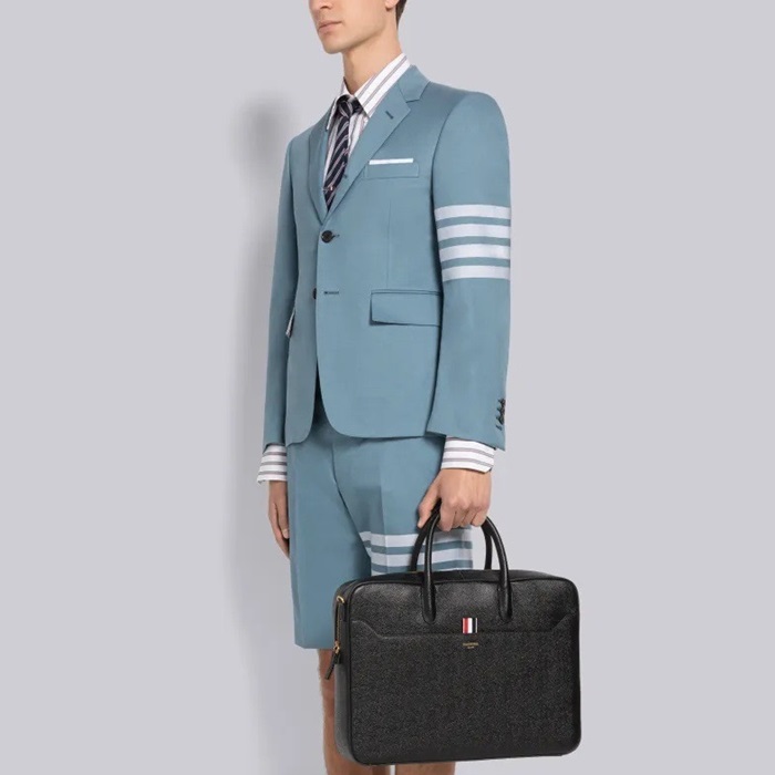 トムブラウンメンズブラックブリーフケースh120