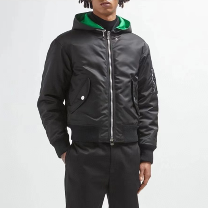 ボッテガヴェネタメンズジップアップブラックジャケットv197