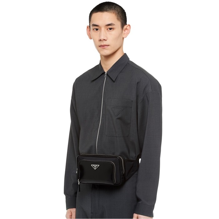 プラダメンズブラックヒップバッグ-r774