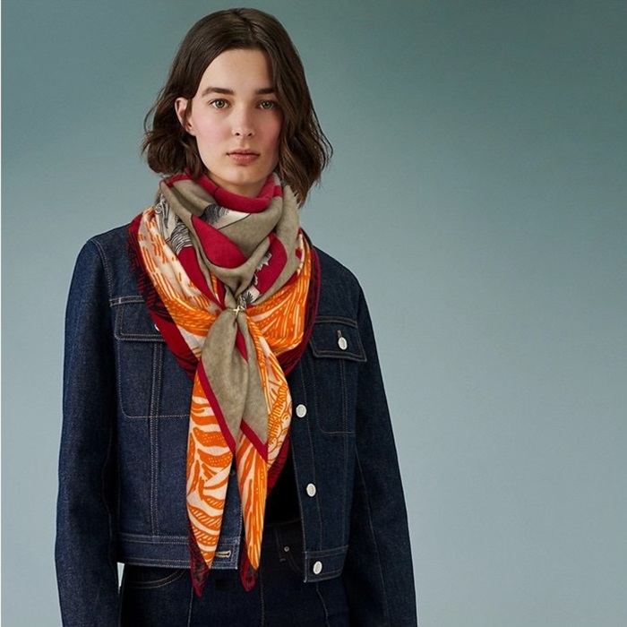 エルメスレディースオレンジニットe504