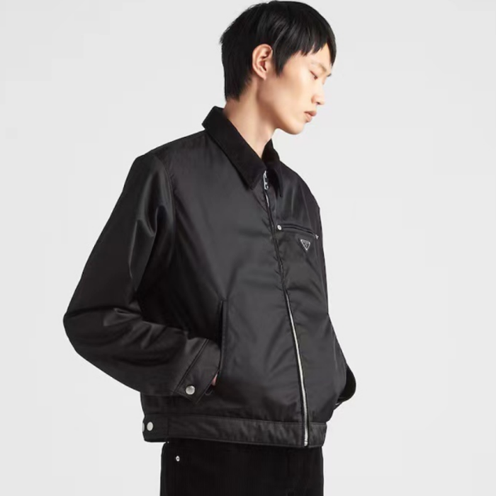 プラダメンズモダンブラックジャケットr780
