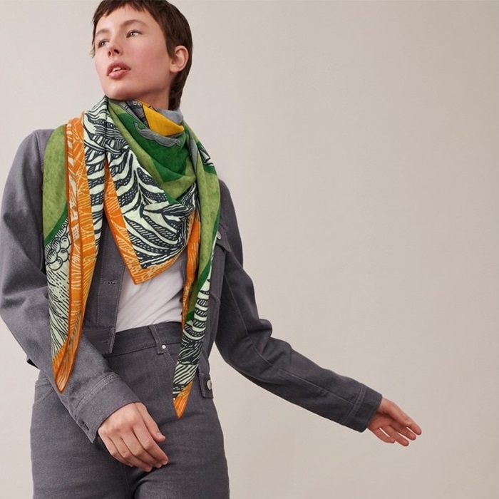 エルメスレディースグリーンニットe511