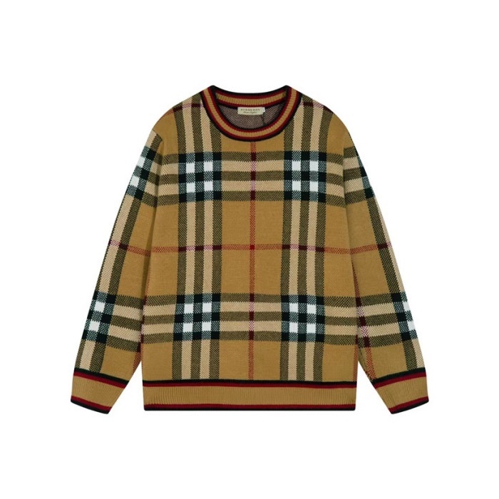 バーバリーメンズブラウンクルーネックセーターu336