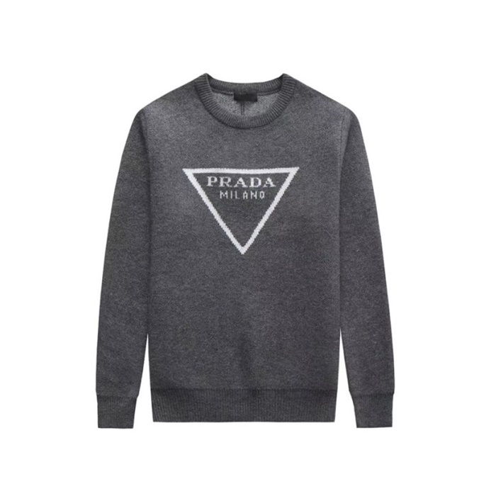 プラダメンズクルーネックグレーニットr790