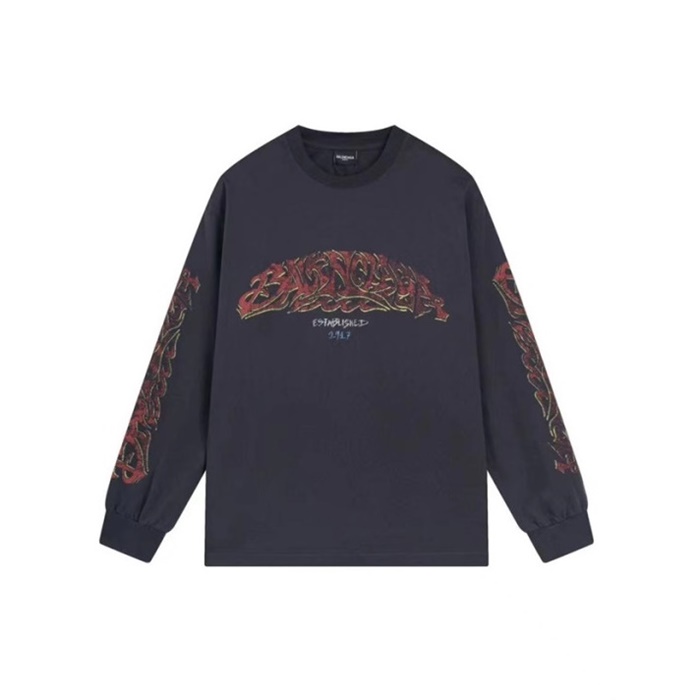 バレンシアガメンズブラックスウェットシャツa809