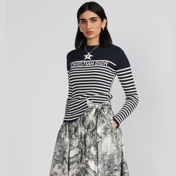 ディオールレディースブラッククルーネックセーターi846