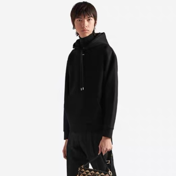 プラダメンズカジュアルブラックフーディr790