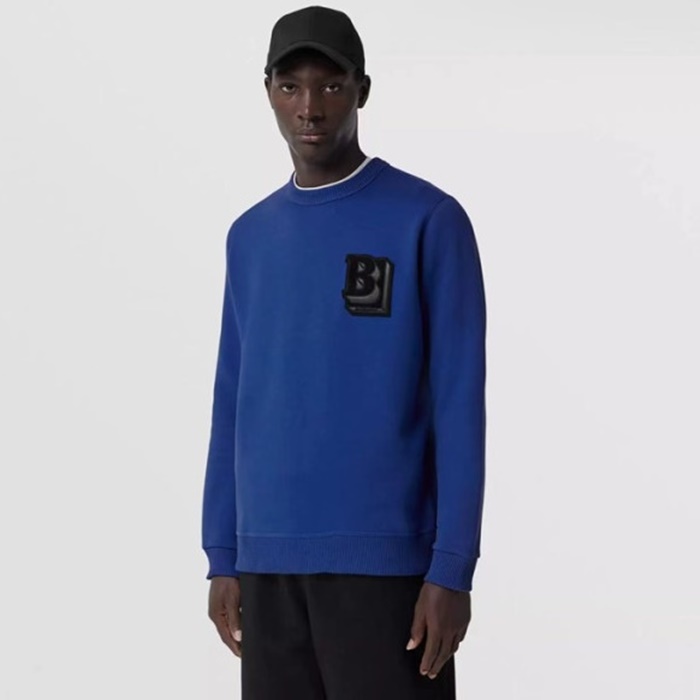 バーバリーメンズクルーネックブルースウェットシャツu339