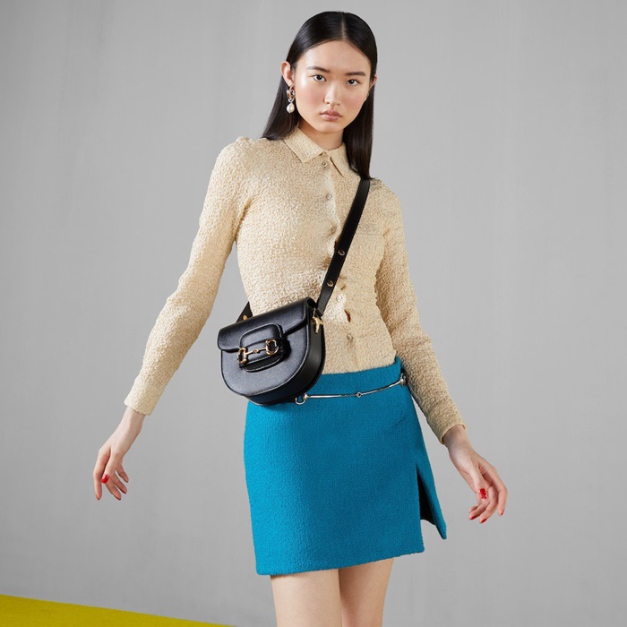 グッチレディースブラックホースビットu1104