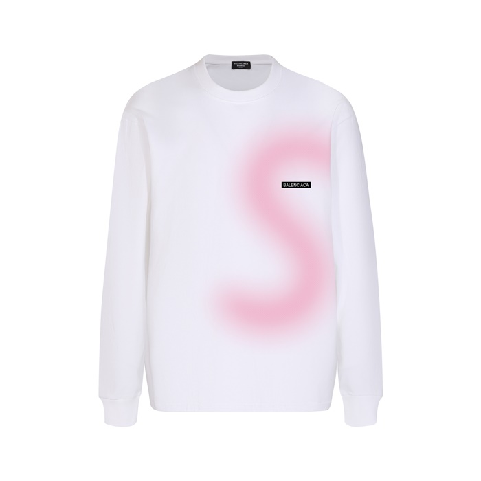 バレンシアガメンズホワイトスウェットシャツa819