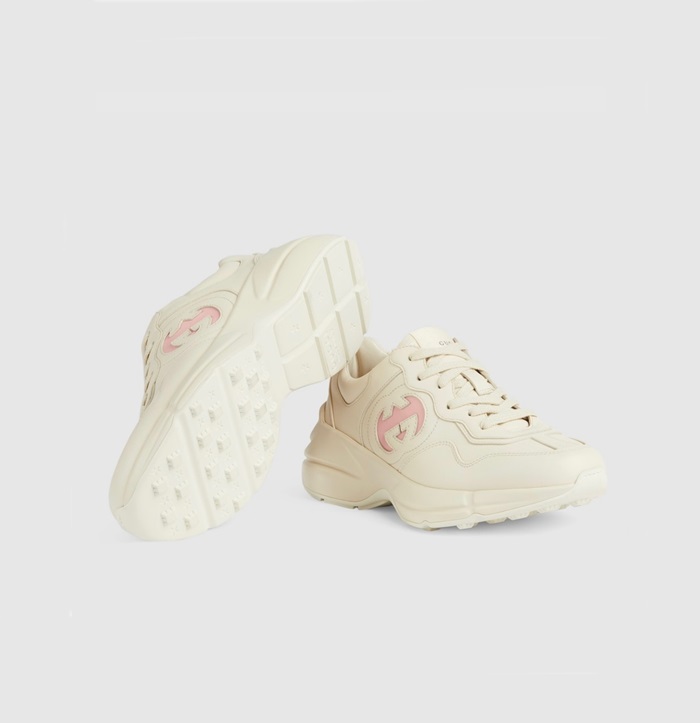 グッチユニセックスホワイトスニーカーu1109