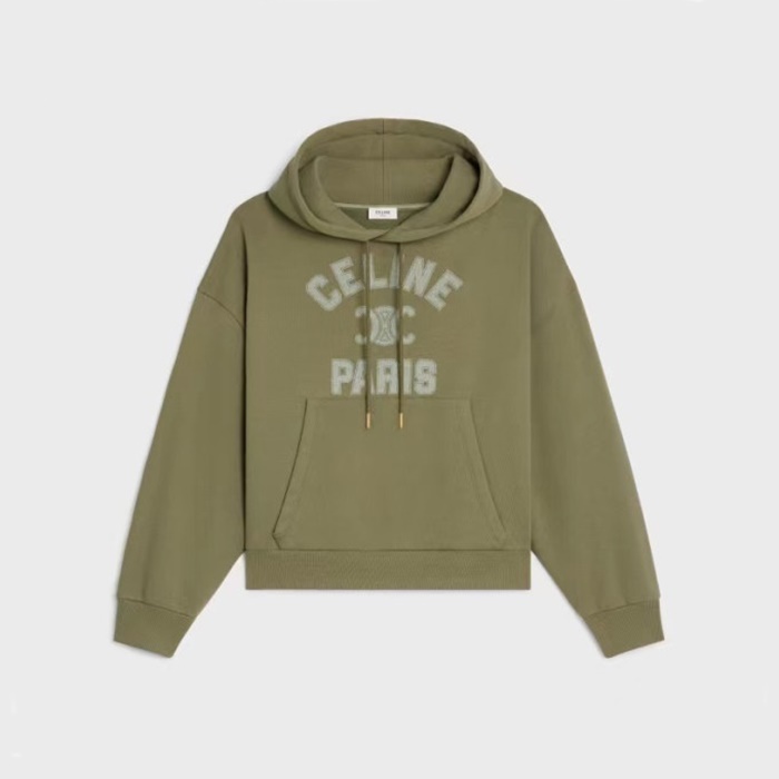 セリーヌメンズカジュアルキャメルフーディe269