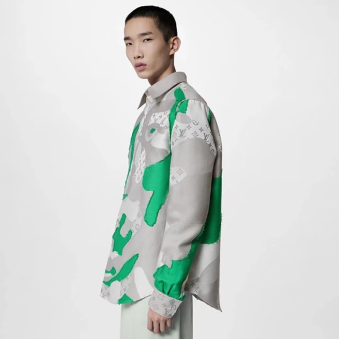 ルイヴィトンメンズグレーシャツv2033