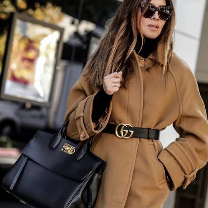 グッチレディースブラックベルトu1121