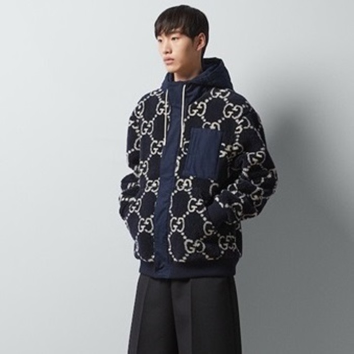 グッチメンズカジュアルネイビージャケットu1122
